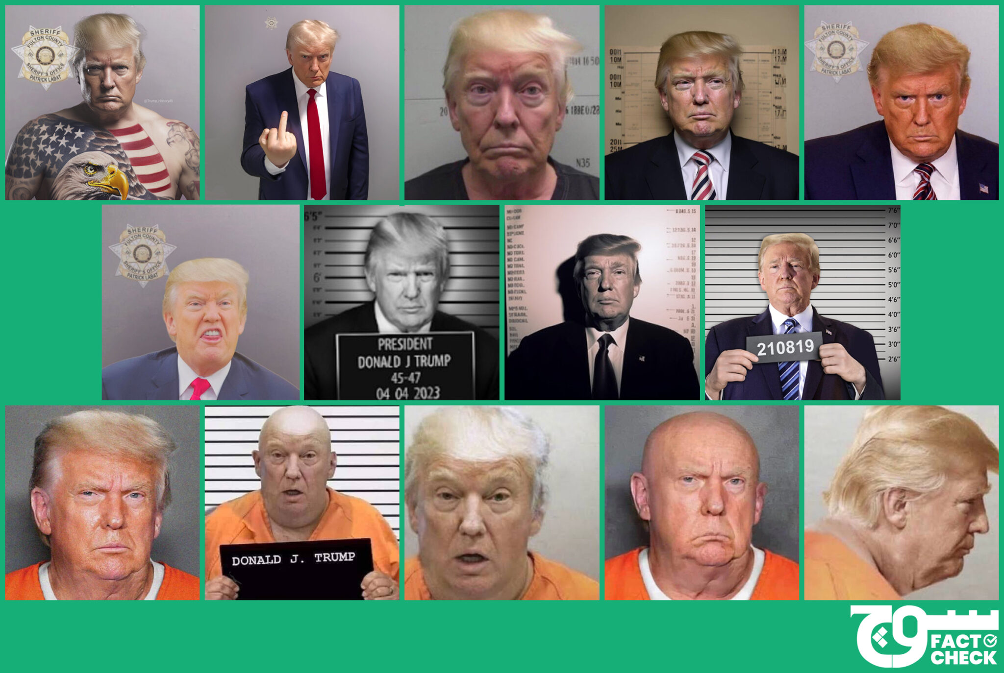 Doctored Donald Trump mugshots go viral - Soch Fact Check